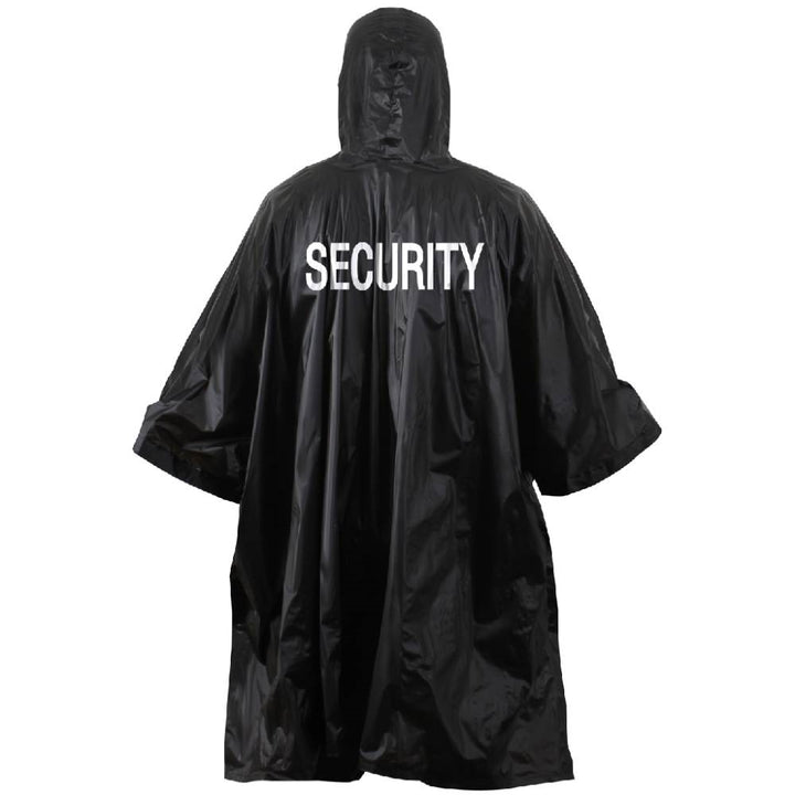 Rothco Black Security Vinyl Poncho 3687