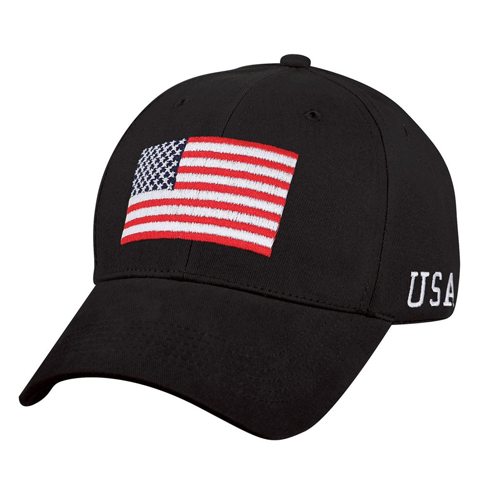Rothco Black USA Flag Low Profile Cap 4619