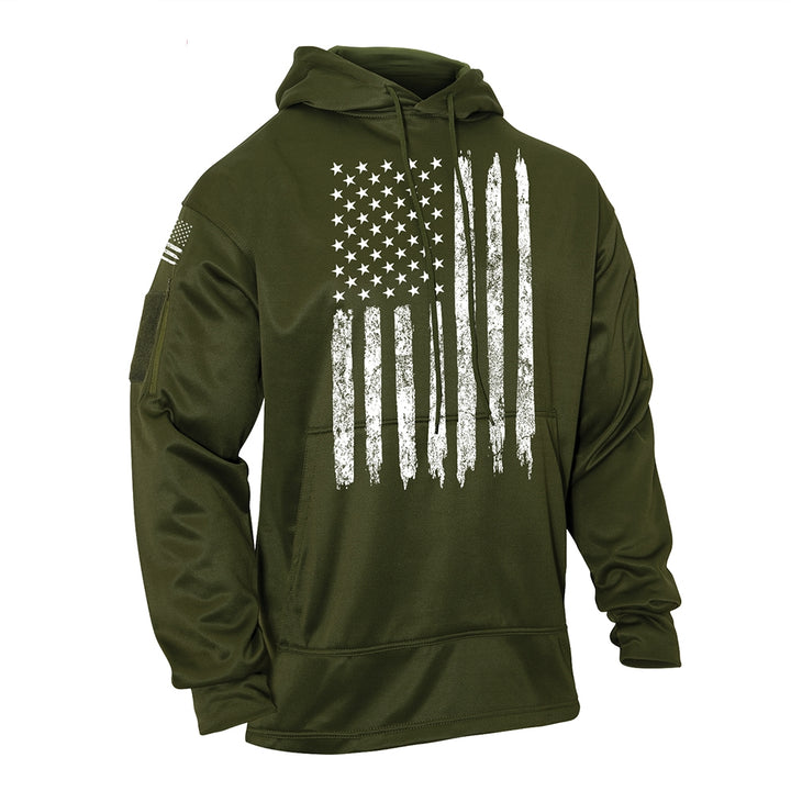 Rothco Olive Drab U.S. Flag Hoodie - 8091