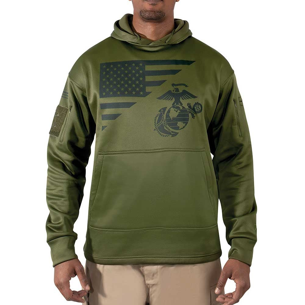 Rothco US Flag / USMC Concealed Carry Hoodie  41680