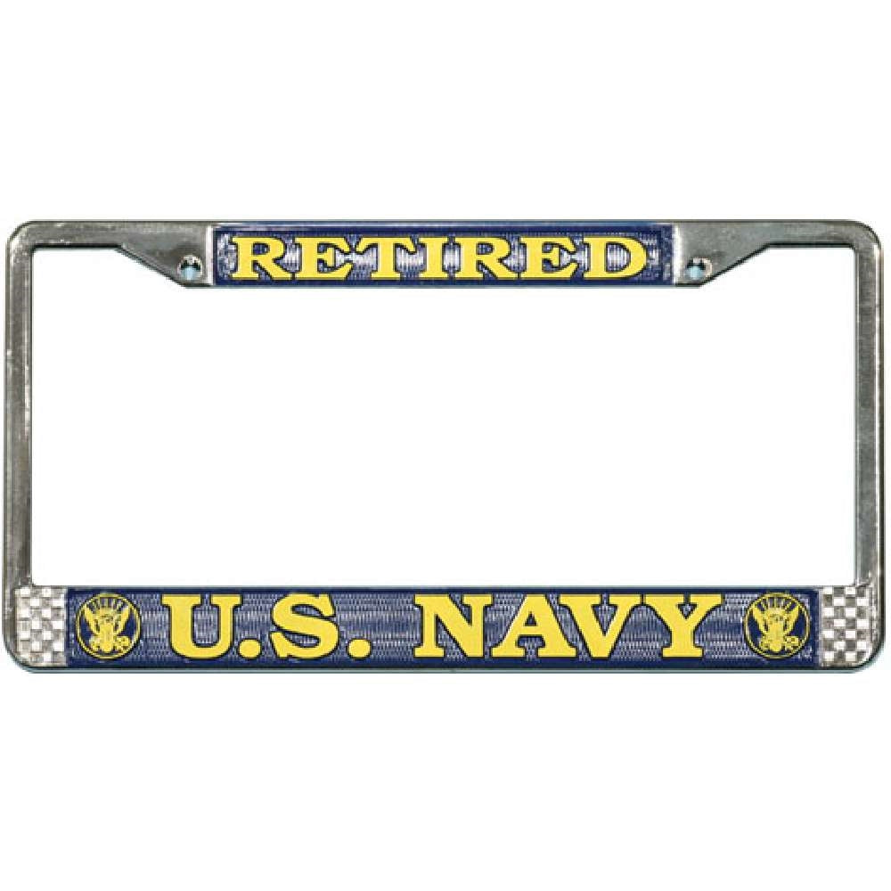 US Navy Retired License Plate Frame LFN04