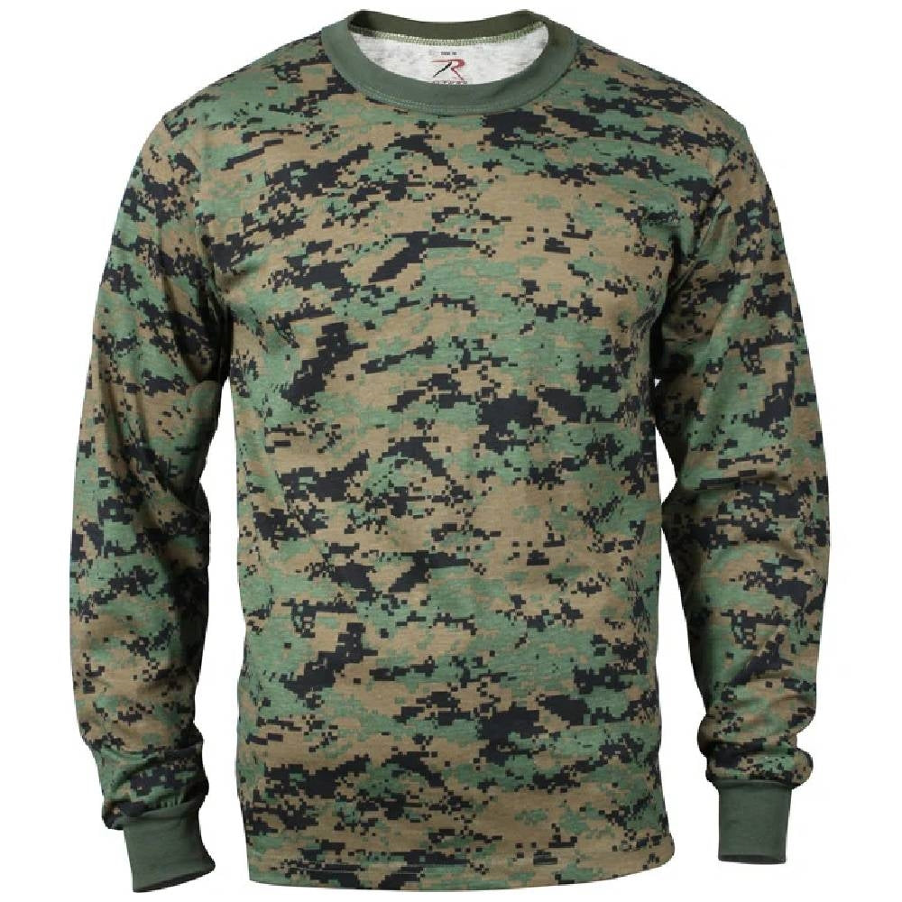 Rothco Digital Woodland Camo Long Sleeve T-Shirt 5494