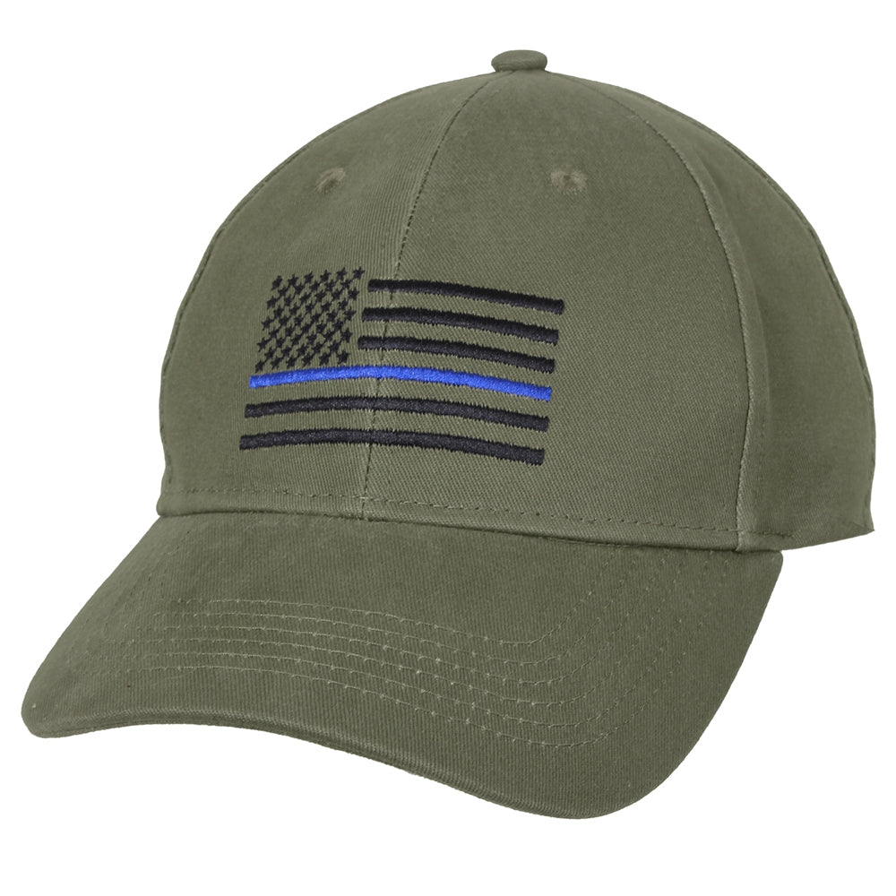 Rothco Olive Drab Thin Blue Line Low Profile Cap 4425
