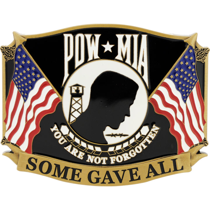 EEI POW-MIA Enameled Belt Buckle - B0131