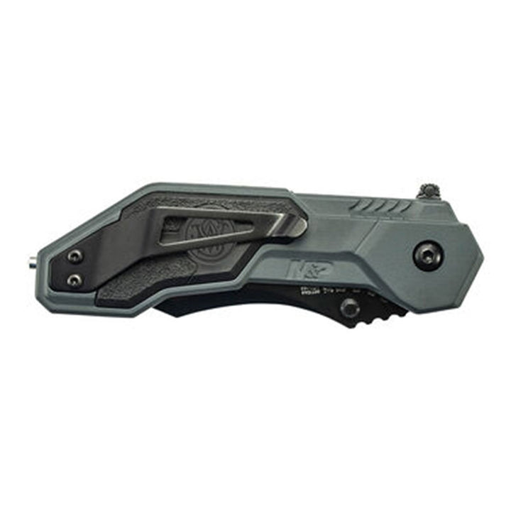 S  &amp; W Assisted Open Knife Drop Point SWMP1BS