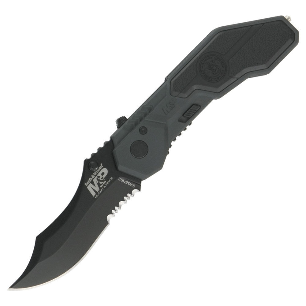 S  & W Assisted Open Knife Drop Point SWMP1BS