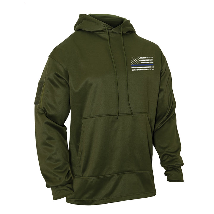 Rothco Olive Drab Thin Blue Line Hoodie - 52471