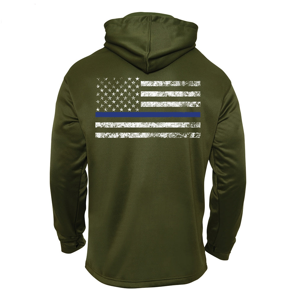 Rothco Olive Drab Thin Blue Line Hoodie - 52471