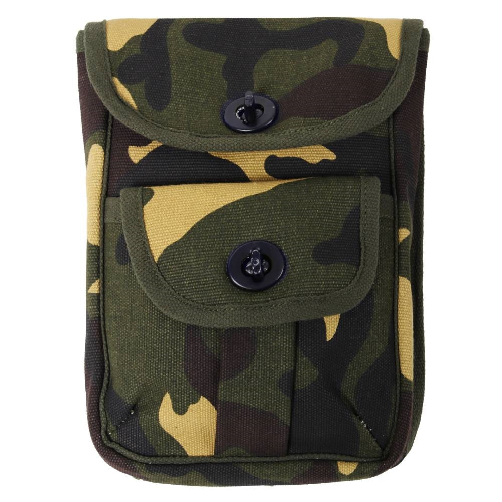 Rothco Woodland Camo 2 Pocket Canvas Ammo Pouch 9802