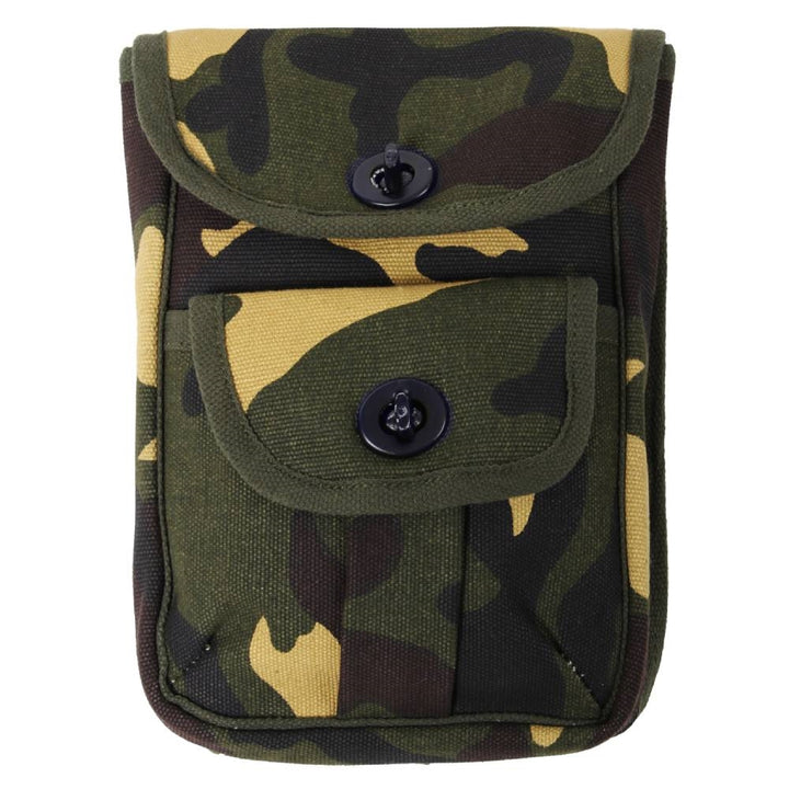 Rothco Woodland Camo 2 Pocket Canvas Ammo Pouch 9802