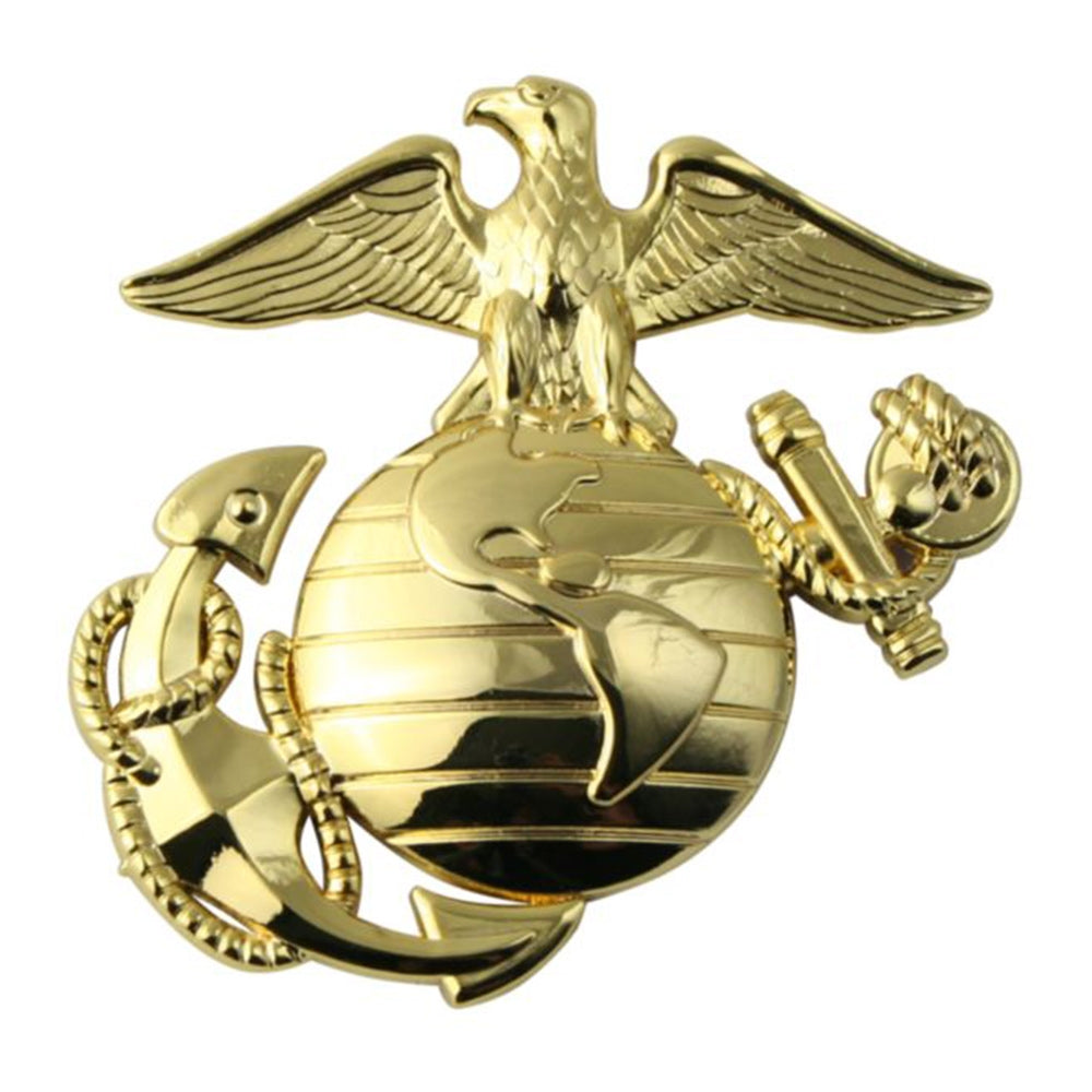 U.S. Marine Corps  EGA Gold Metal Auto Emblem ME-03