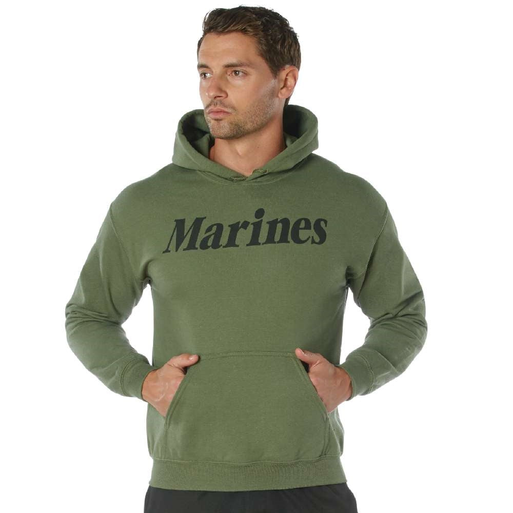 Rothco Olive Drab Marines Hooded Sweatshirt - 9176