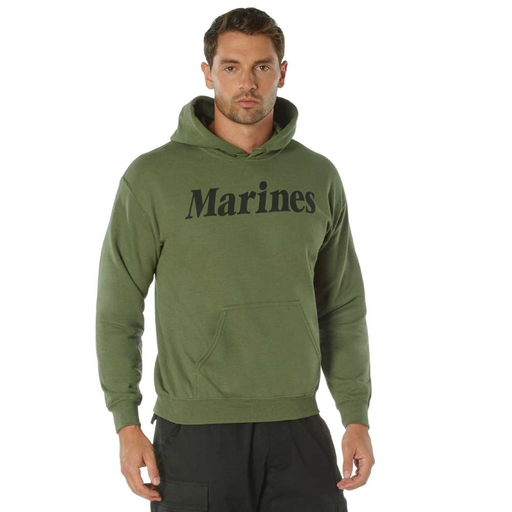 Rothco Olive Drab Marines Hooded Sweatshirt - 9176