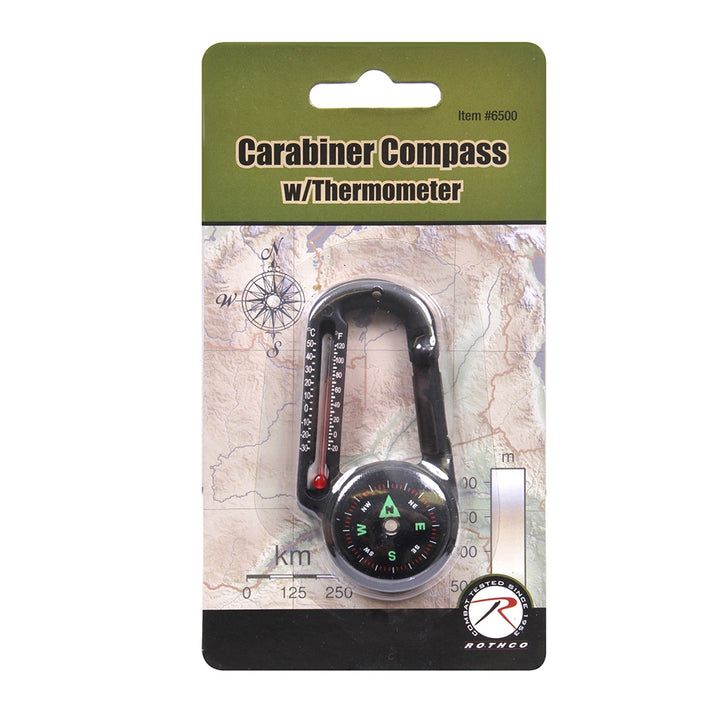 Rothco Carabiner Compass Thermometer - 6500