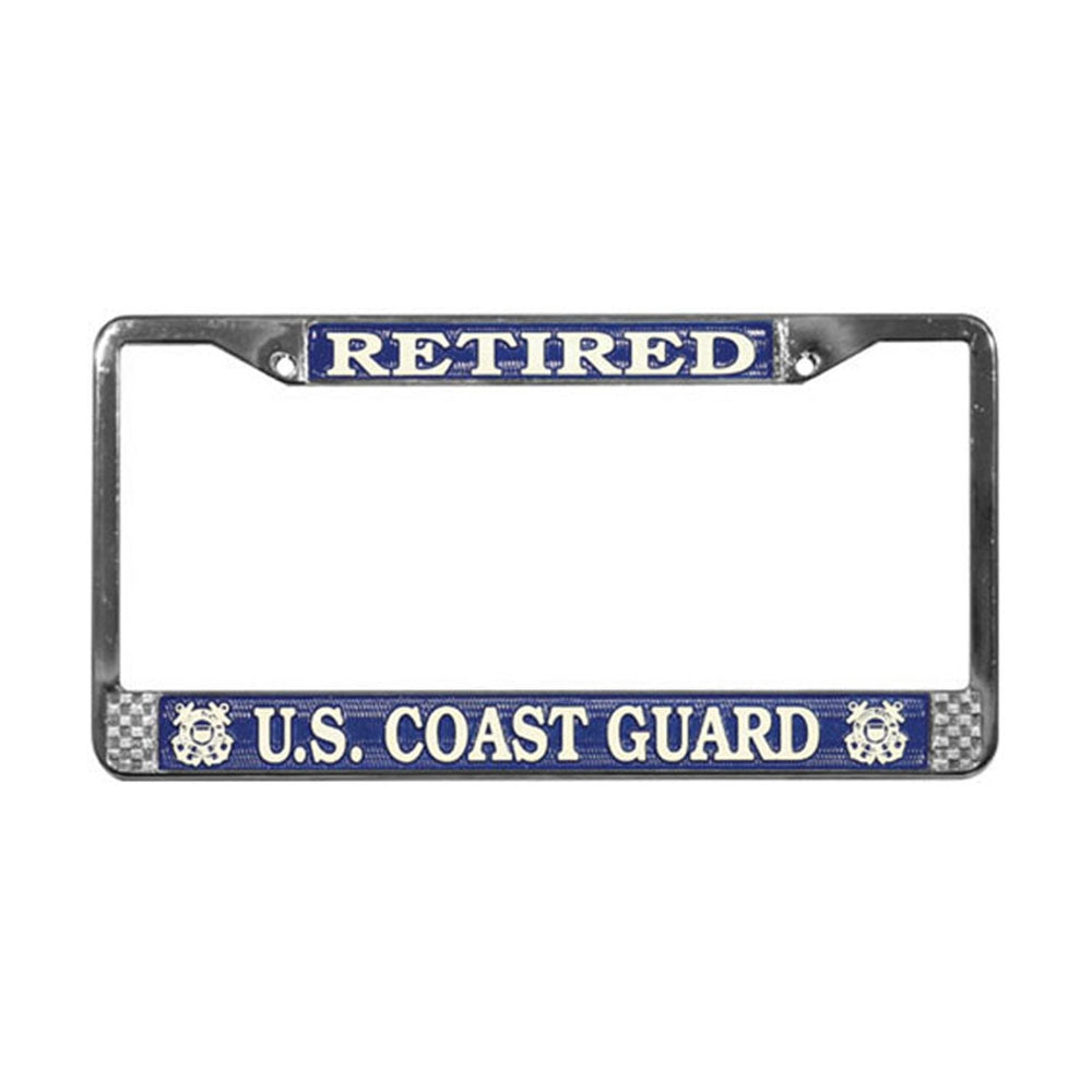 US Coast Guard Retired License Plate Frame LFCG02