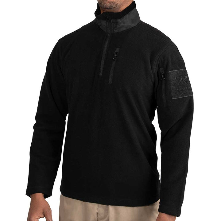 Rothco Black Quarter Zip Fleece Pullover 97340