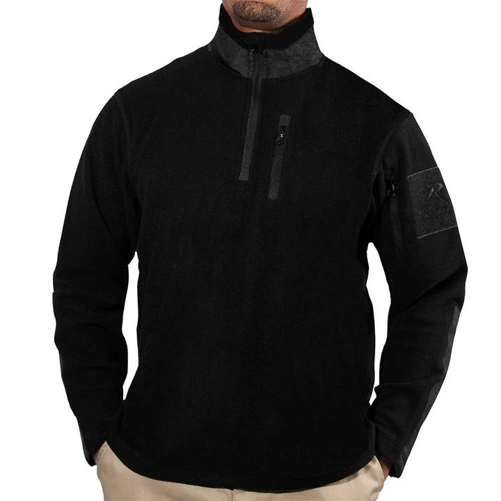 Rothco Black Quarter Zip Fleece Pullover 97340