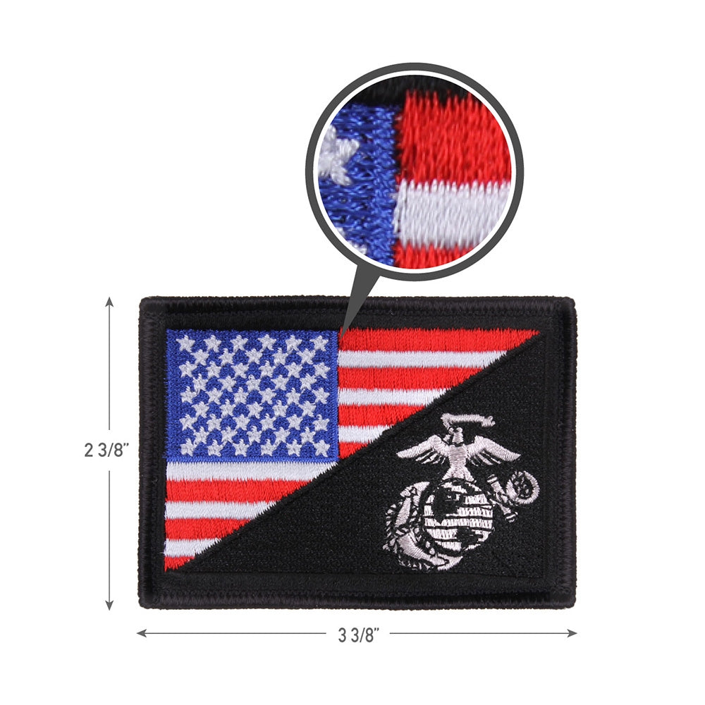 Rothco USMC Globe and Anchor US Flag Morale Patch 1896