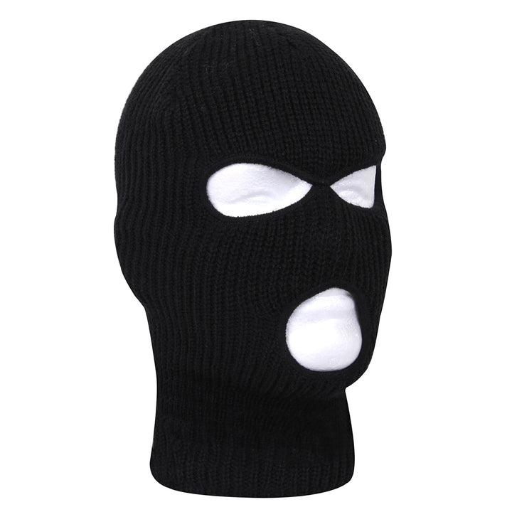 Rothco Black Fine Knit Three Hole Facemask - 5989