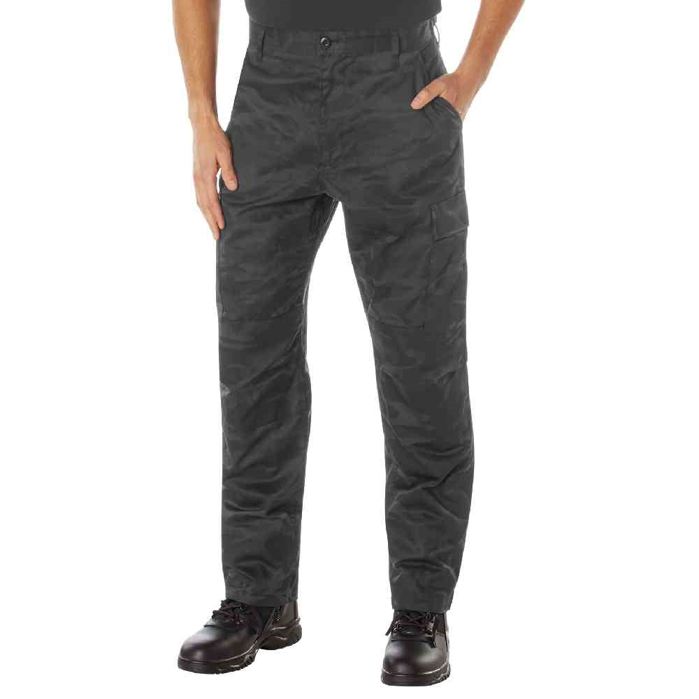 Rothco Midnight Black Camo Tactical BDU Pants 12012