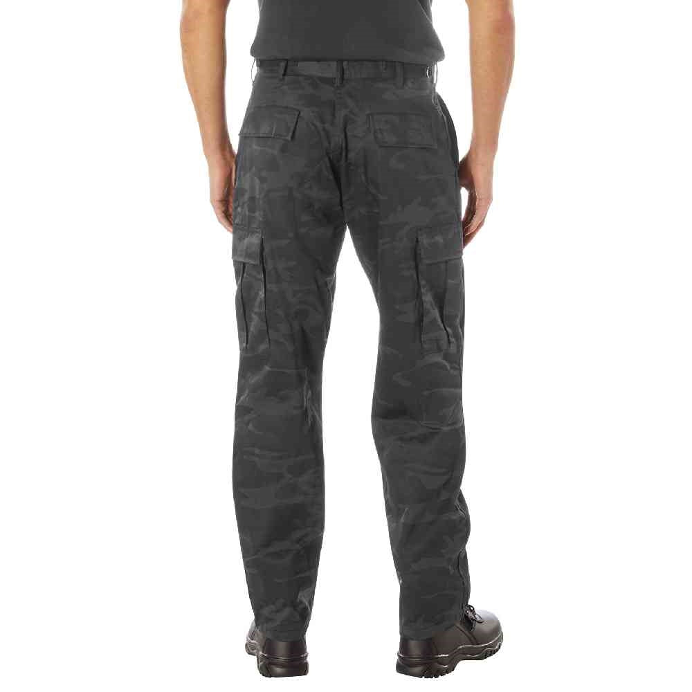 Rothco Midnight Black Camo Tactical BDU Pants 12012