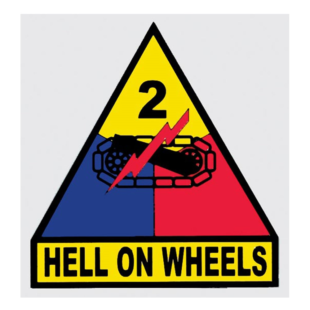 US Army 2nd Armored Division Insignia Decal D191-A