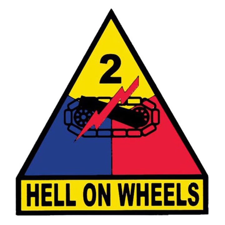 US Army 2nd Armored Division Insignia Decal D191-A
