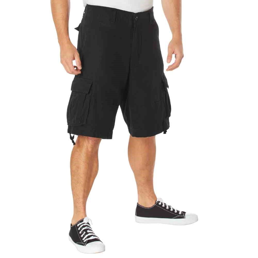 Rothco Black Vintage Utility Shorts 2552