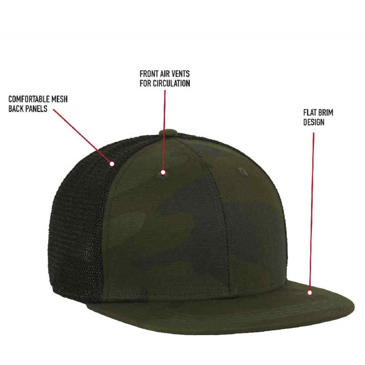 Rothco Midnight Black Camo Trucker Cap 12008