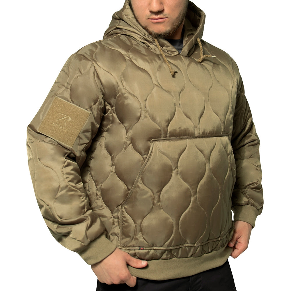 Rothco Coyote Quilted Woobie Hooded Sweatshirt - 10494