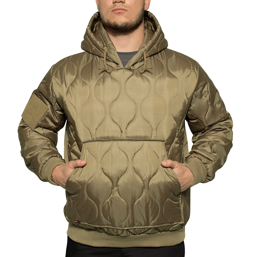 Rothco Coyote Quilted Woobie Hooded Sweatshirt - 10494