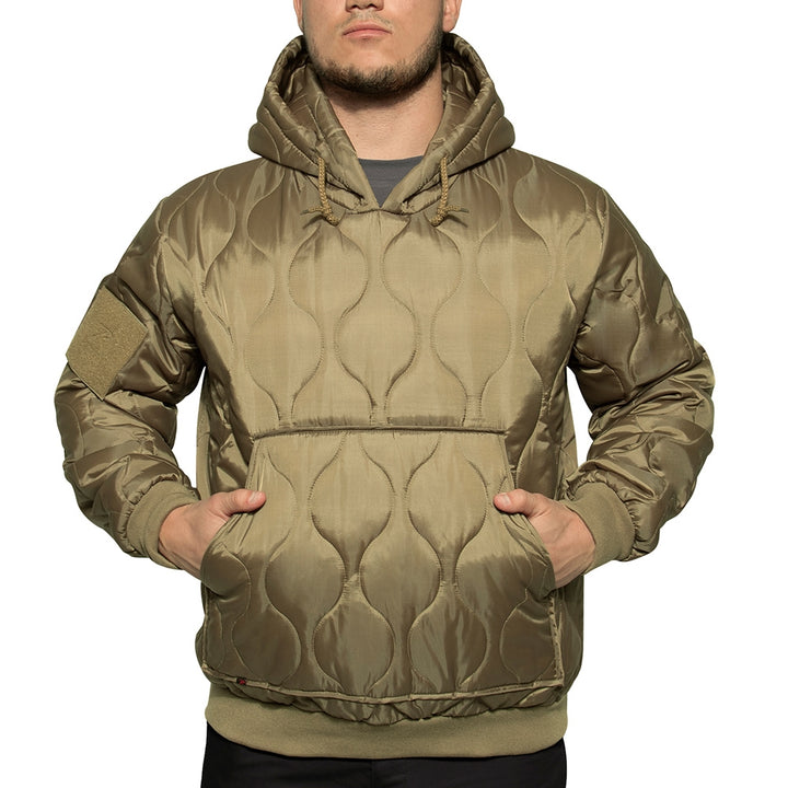 Rothco Coyote Quilted Woobie Hooded Sweatshirt - 10494