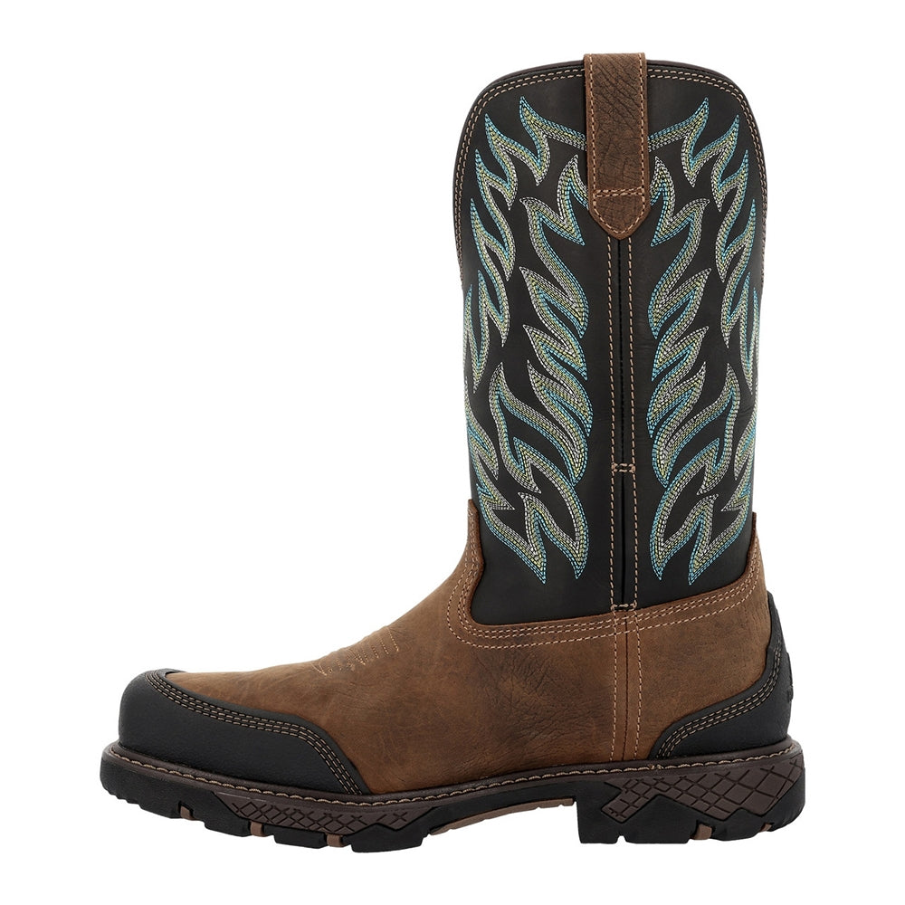 Rocky Ironhawk Composite Toe Waterproof Pull On Western Work Boot RKW0466