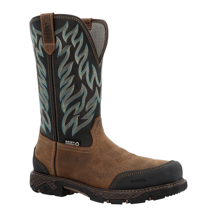Rocky Ironhawk Composite Toe Waterproof Pull On Western Work Boot RKW0466