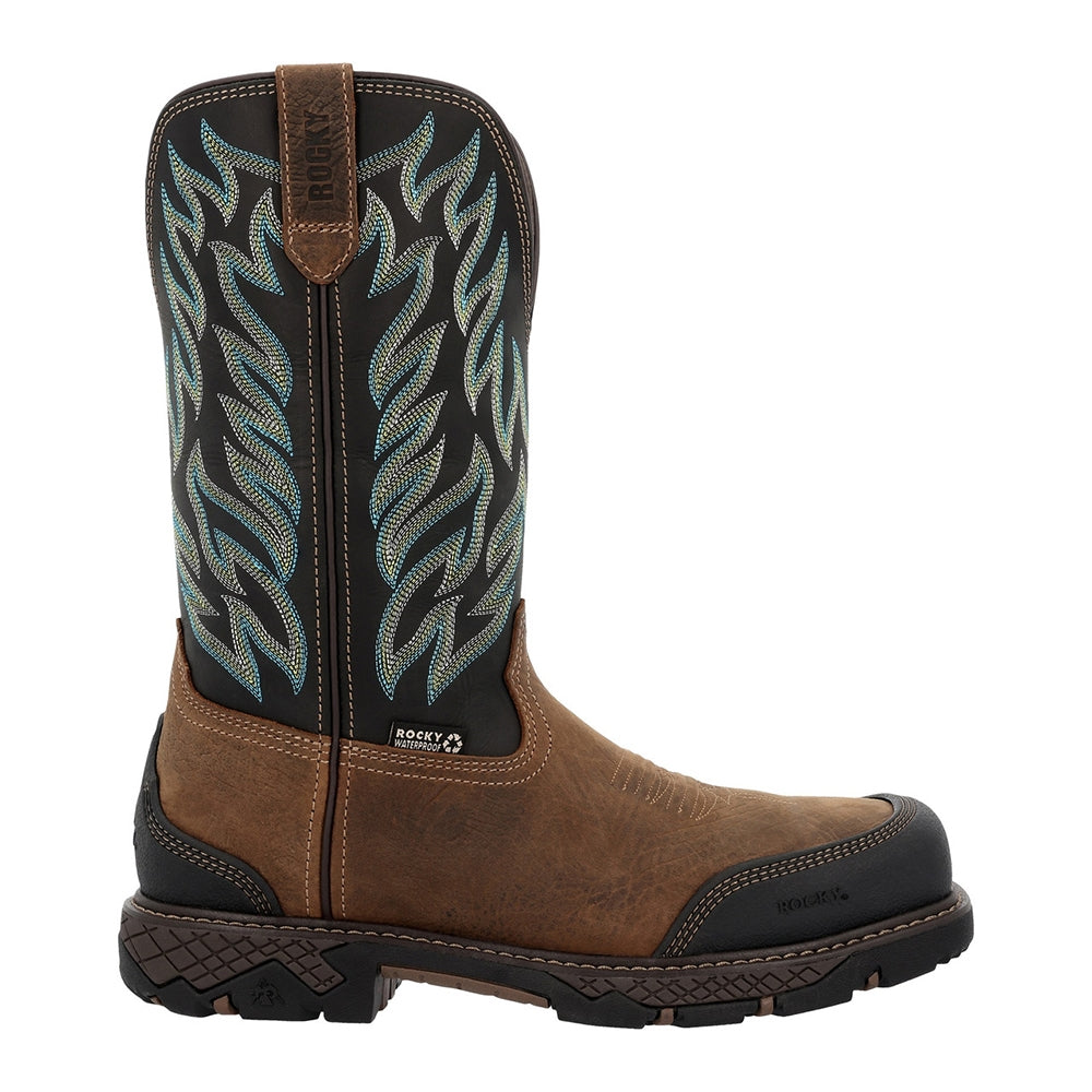 Rocky Ironhawk Composite Toe Waterproof Pull On Western Work Boot RKW0466