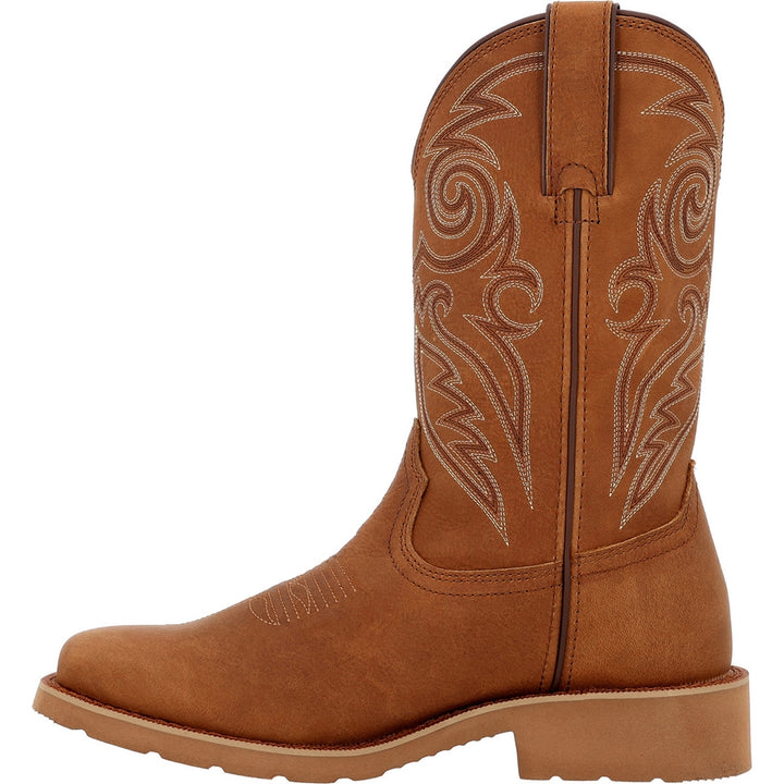 Rocky Monocrepe Square Soft Toe Slip Resistant Pull On Western Boot RKW0433