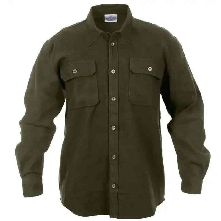 Rothco Olive Drab Solid Flannel Shirt - 4669