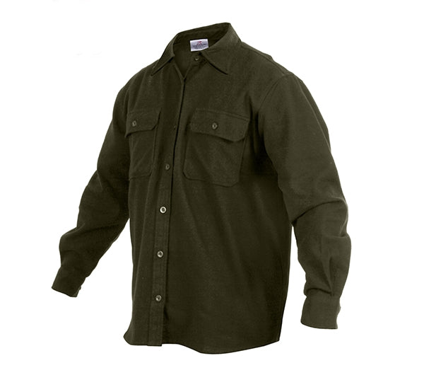 Rothco Olive Drab Solid Flannel Shirt - 4669
