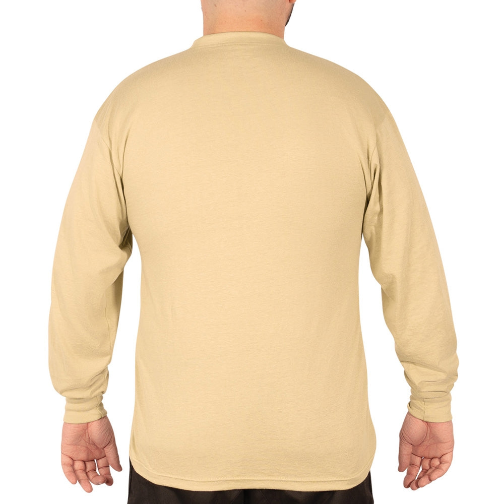 Rothco Desert Sand Long Sleeve Henley T-Shirt 21035