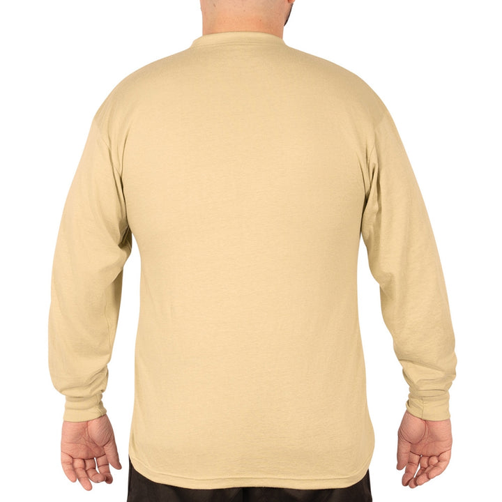Rothco Desert Sand Long Sleeve Henley T-Shirt 21035