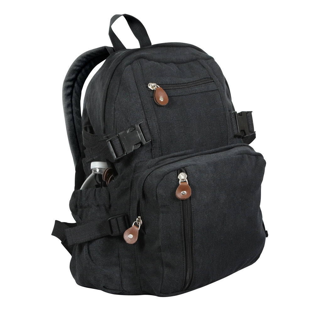 Rothco Black Vintage Mini Backpack - 9153