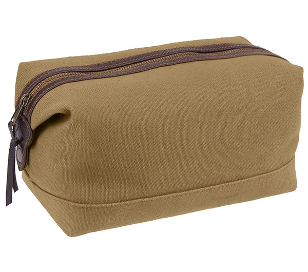 Rothco Coyote Canvas And Leather Travel Kit - 91260