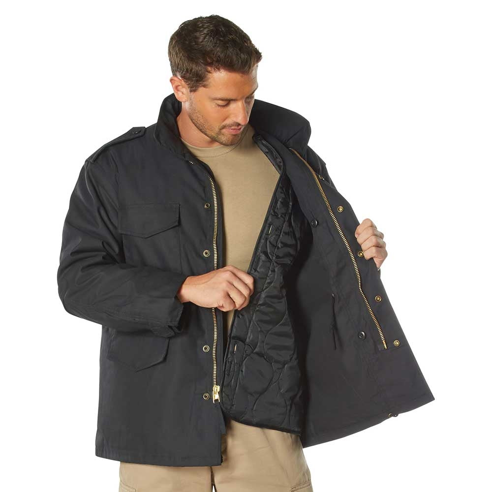 Rothco 8448 Black M-65 Field Jacket Long