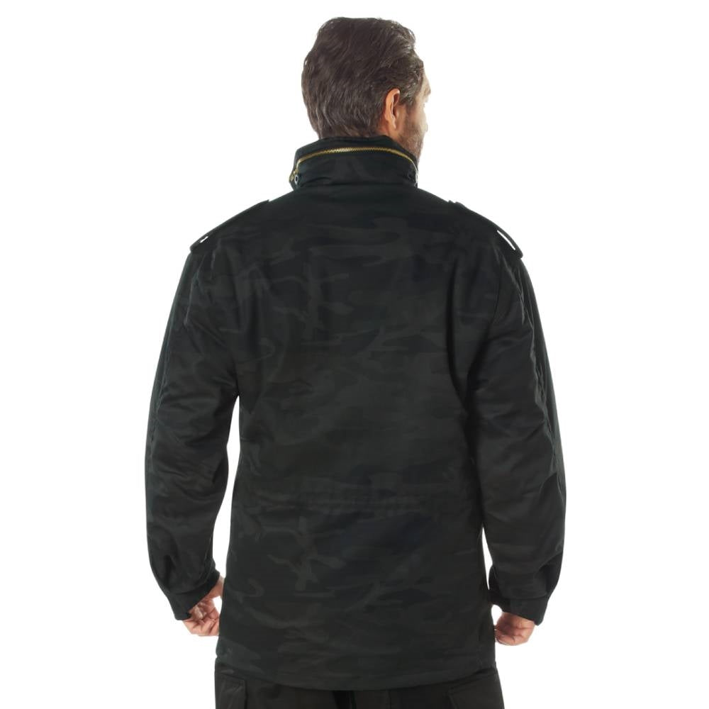 Rothco Midnight Black Camo M-65 Field Jacket 12072