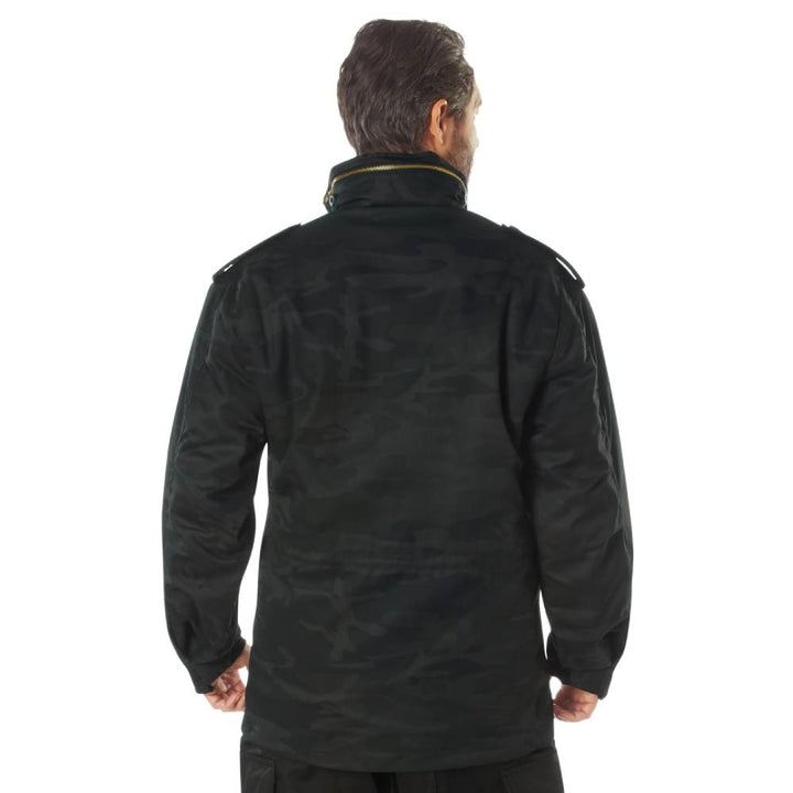 Rothco Midnight Black Camo M-65 Field Jacket 12072