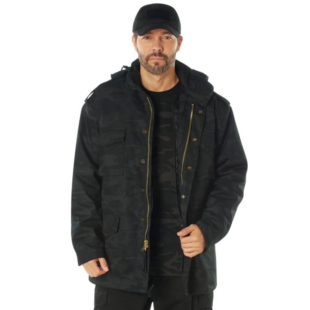 Rothco Midnight Black Camo M-65 Field Jacket 12072