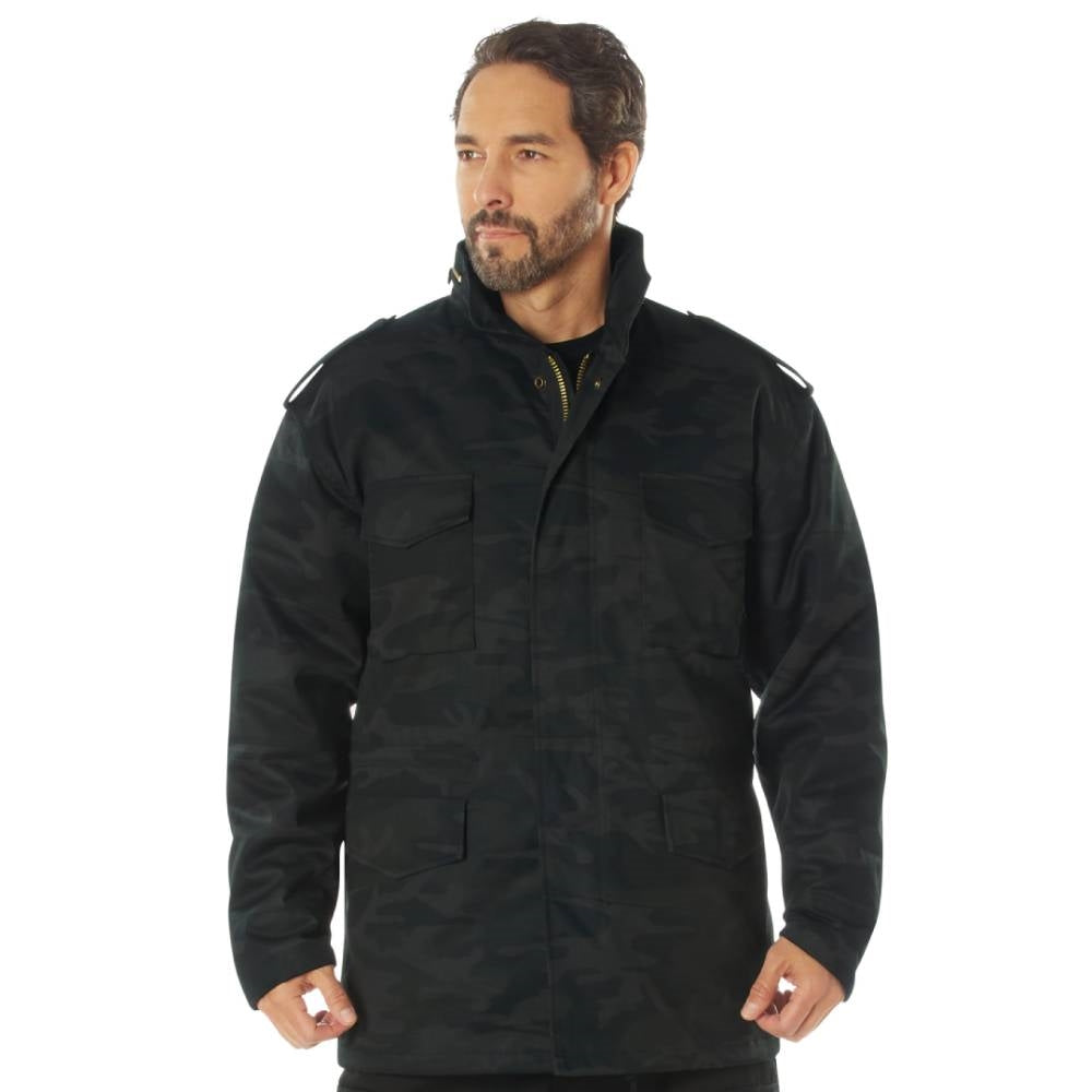 Rothco Midnight Black Camo M-65 Field Jacket 12072