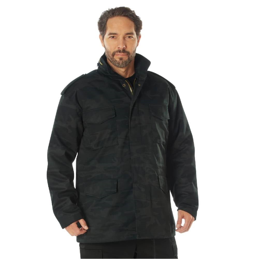 Rothco Midnight Black Camo M-65 Field Jacket 12072