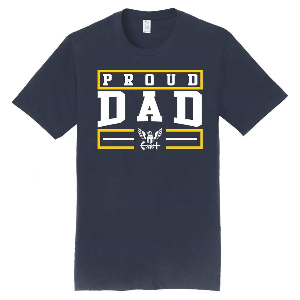 Navy Proud Dad T-Shirt HTS-1001