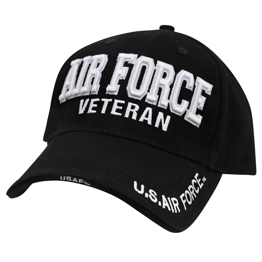 Rothco Black Deluxe Air Force Veteran Cap 3959